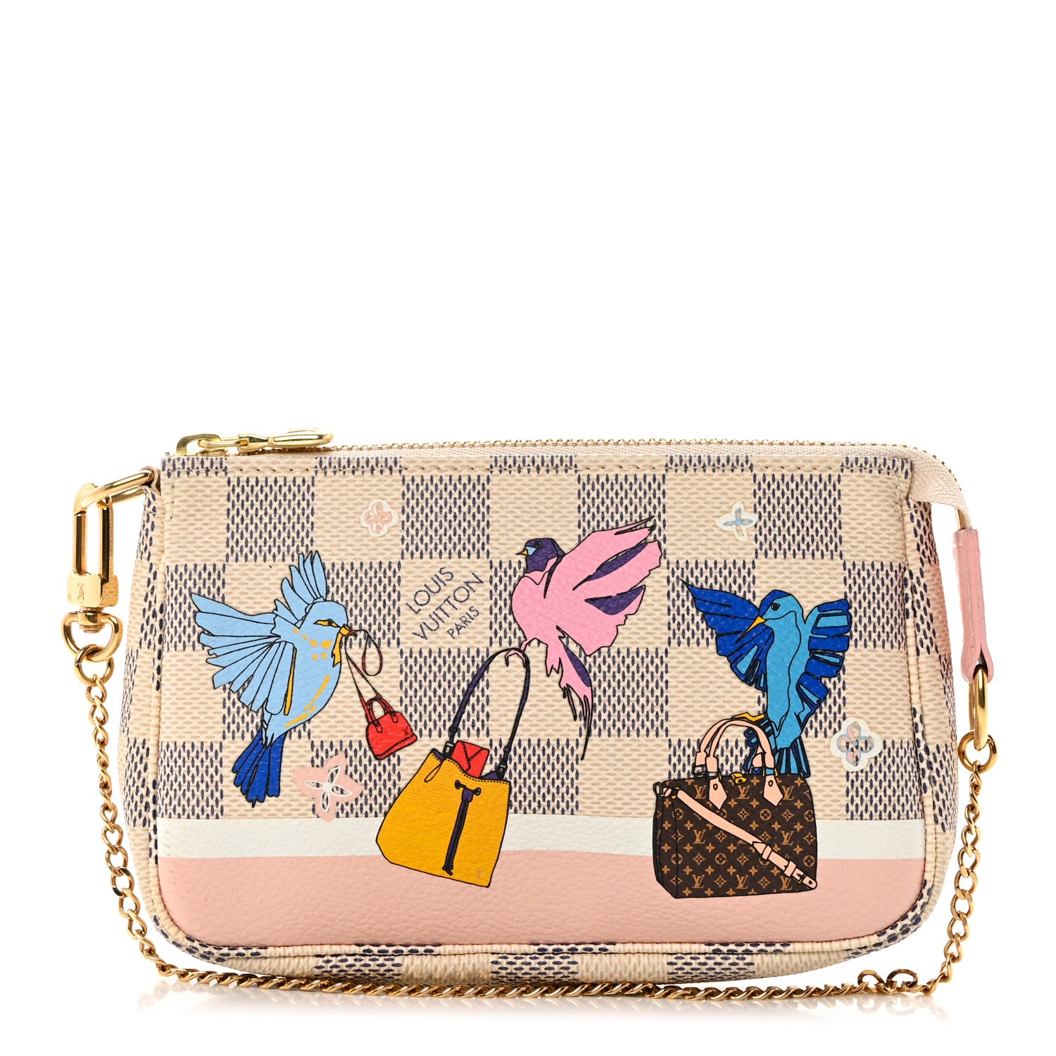 Louis Vuitton Damier Azur 2018 Christmas Animation Mini Pochette Accessories 1 of 7