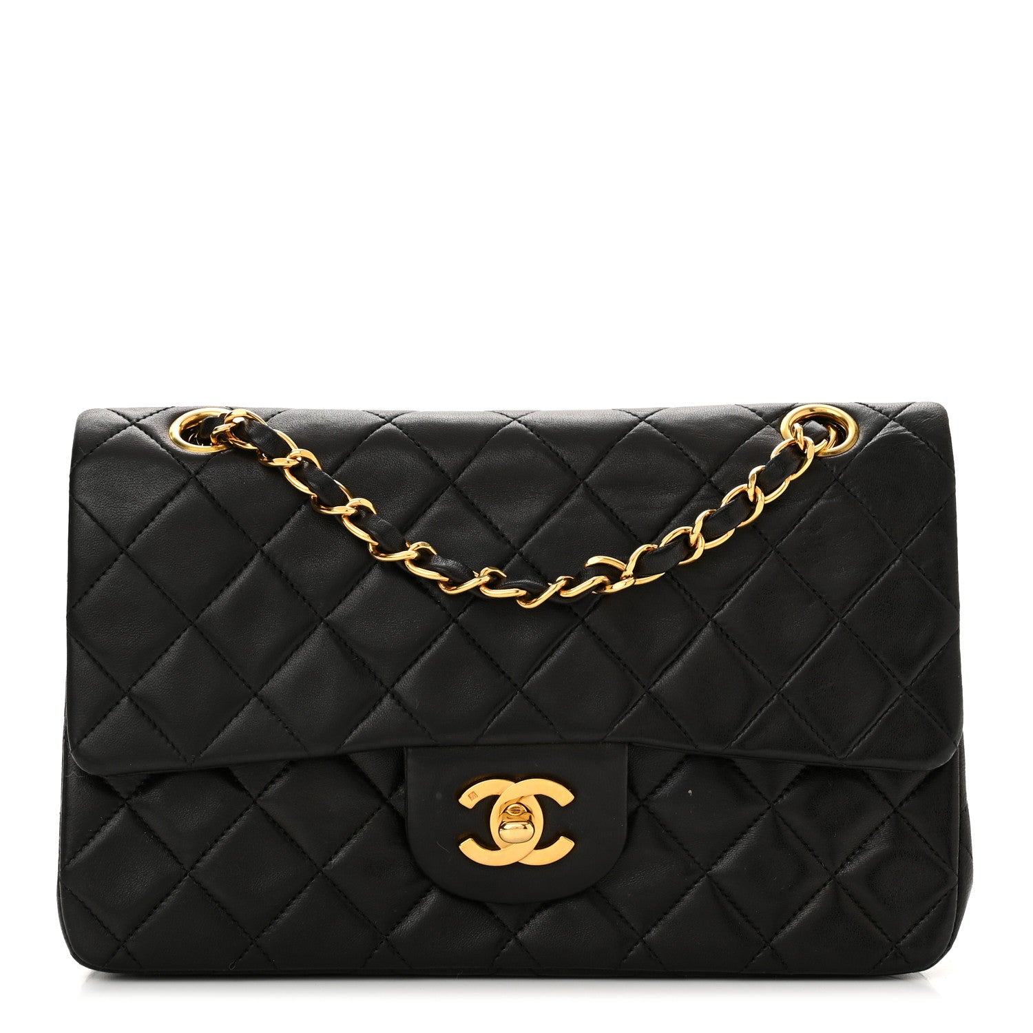 Chanel Lambskin Quilted Small Double Flap Black 1 of 10