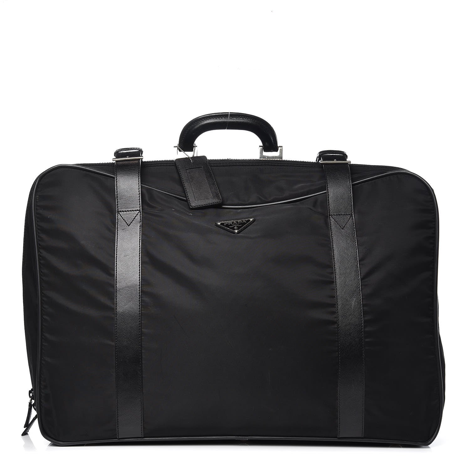 Prada Tessuto Nylon Saffiano Luggage Black 1 of 19