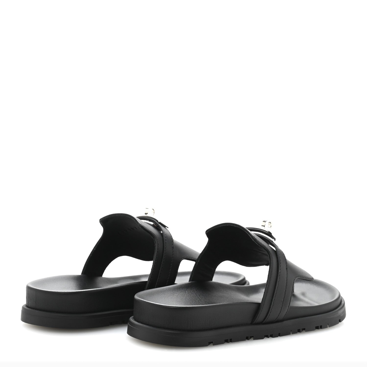 Hermes Calfskin Womens Empire Sandals 35 Black 5 of 10
