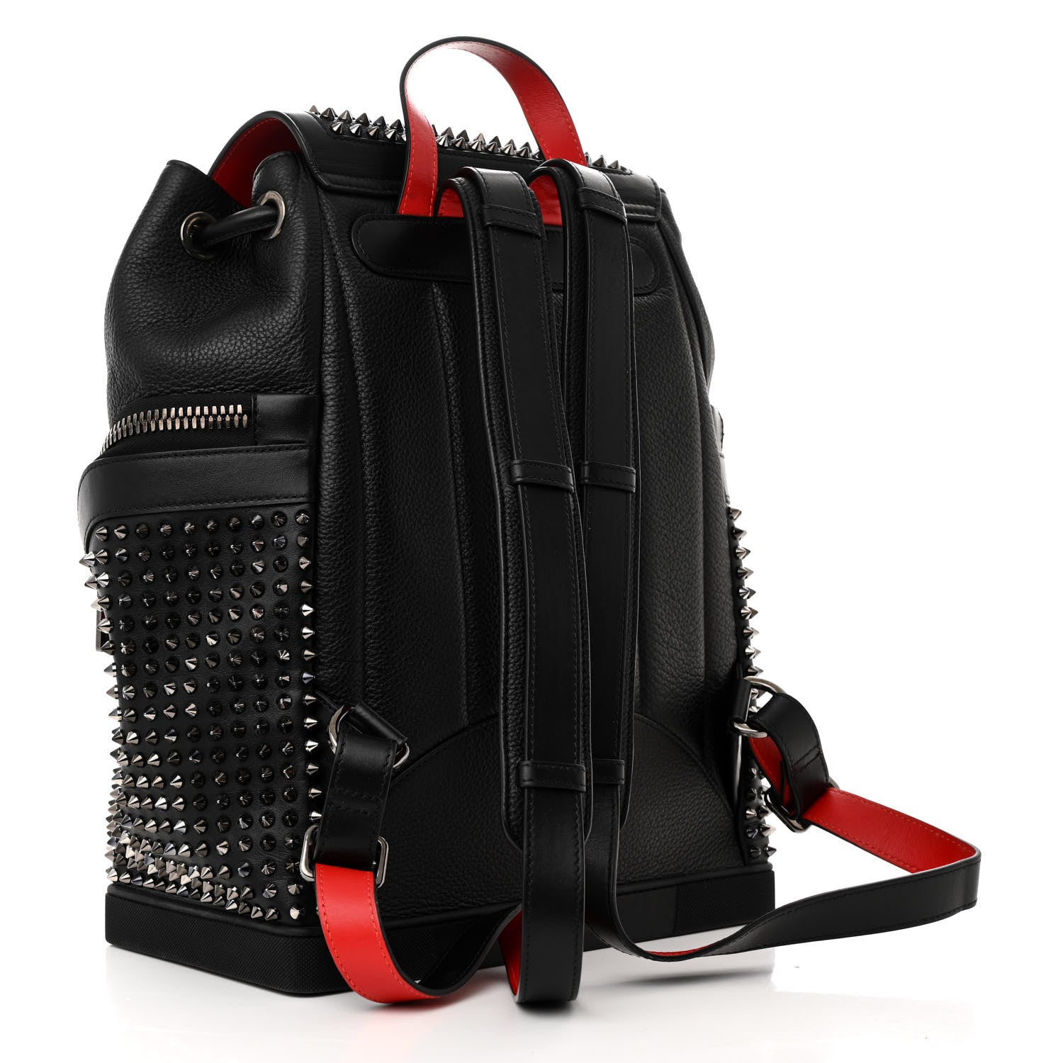 Christian Louboutin Calfskin Spiked Explorafunk Backpack Black 3 of 12