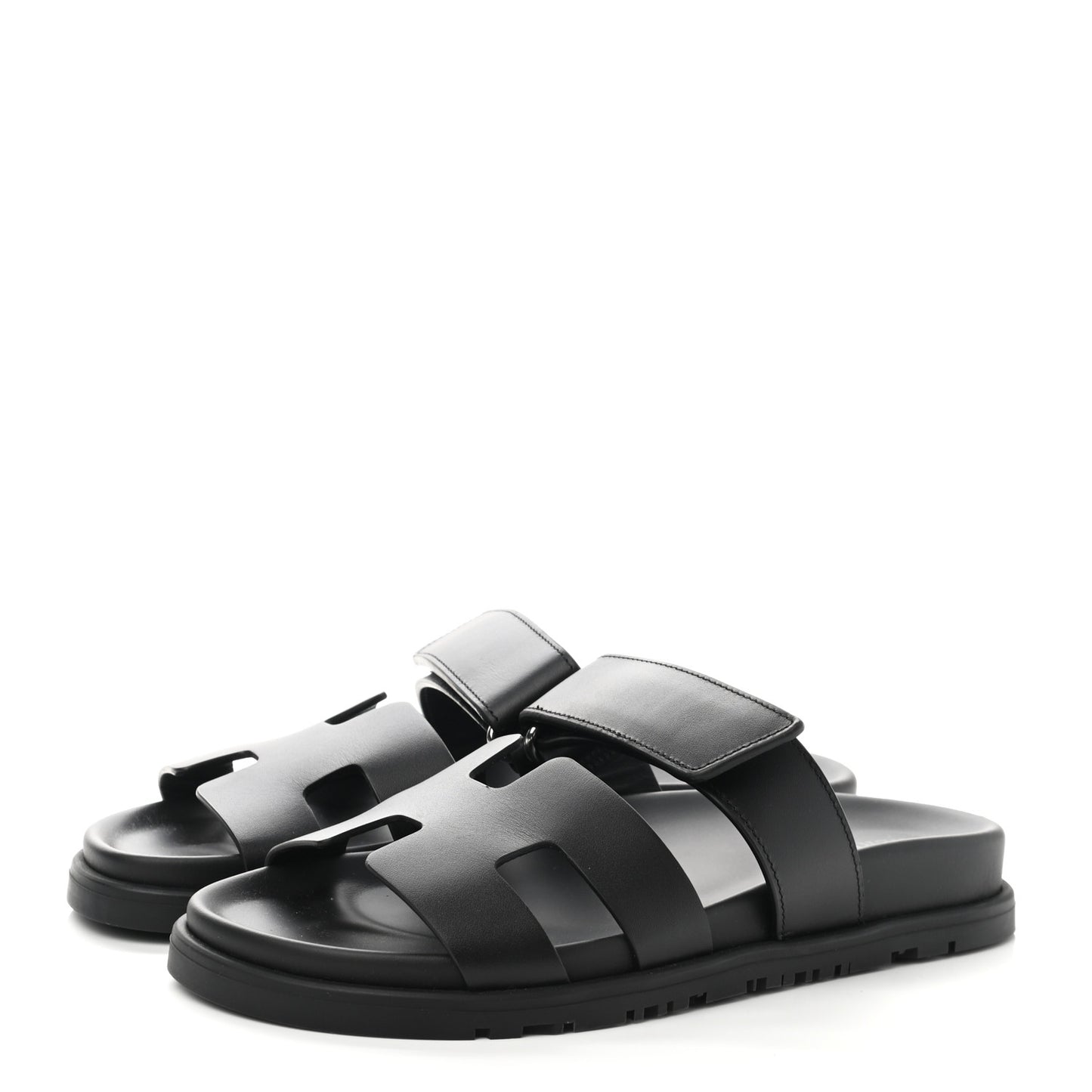 Calfskin Womens Chypre Sandals 35.5 Black