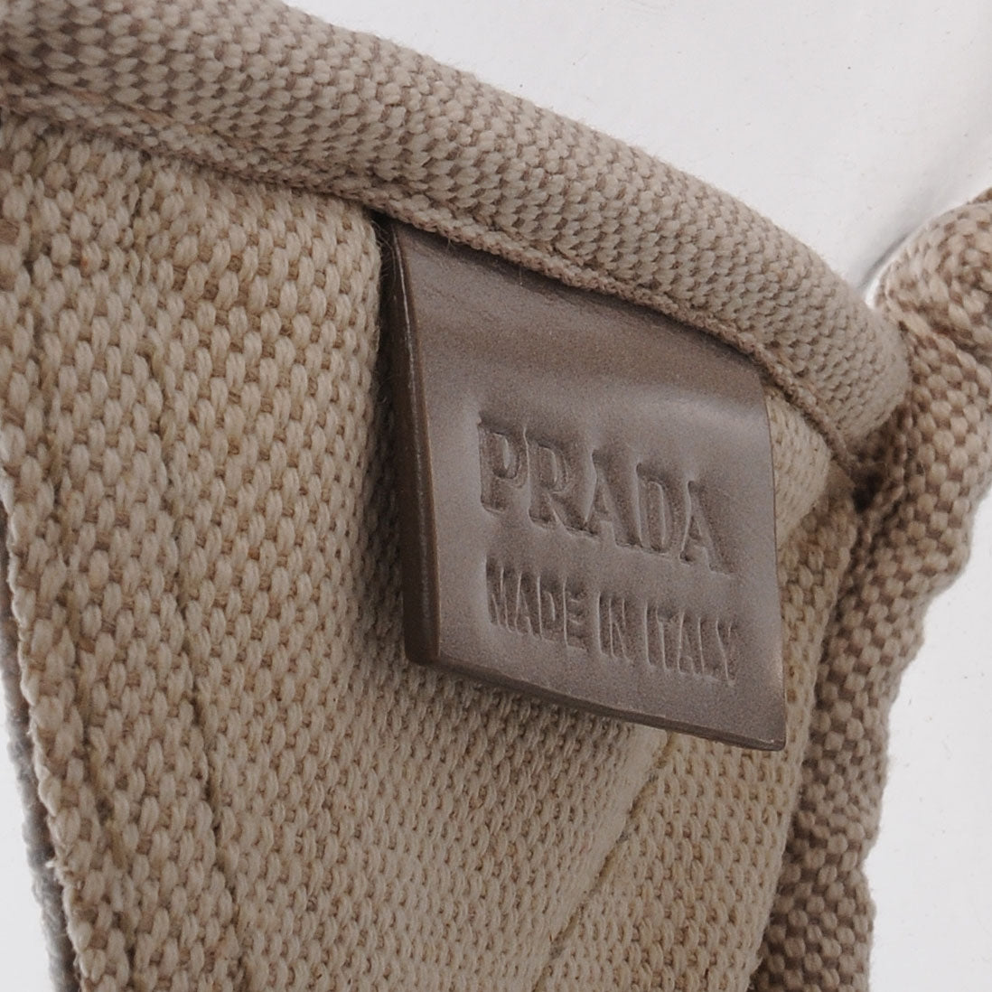 Prada Canvas Plexiglass Frame Crystal Cluster Bag Naturale 7 of 7