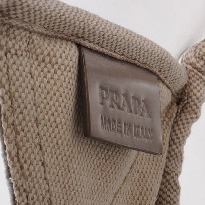Prada Canvas Plexiglass Frame Crystal Cluster Bag Naturale 7 of 7