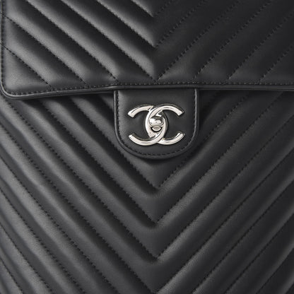 Chanel Calfskin Chevron Quilted Small Urban Spirit Backpack Black 9 of 10