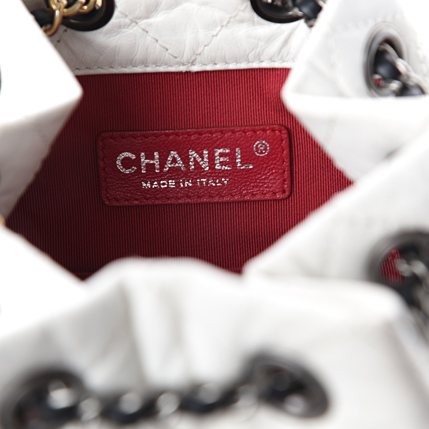 Chanel Aged Calfskin Quilted Small Gabrielle Backpack Black White 6 of 9