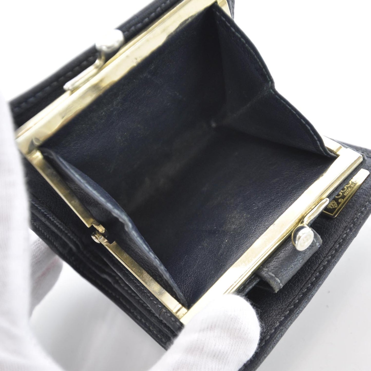 Monogram Web Compact Wallet Navy