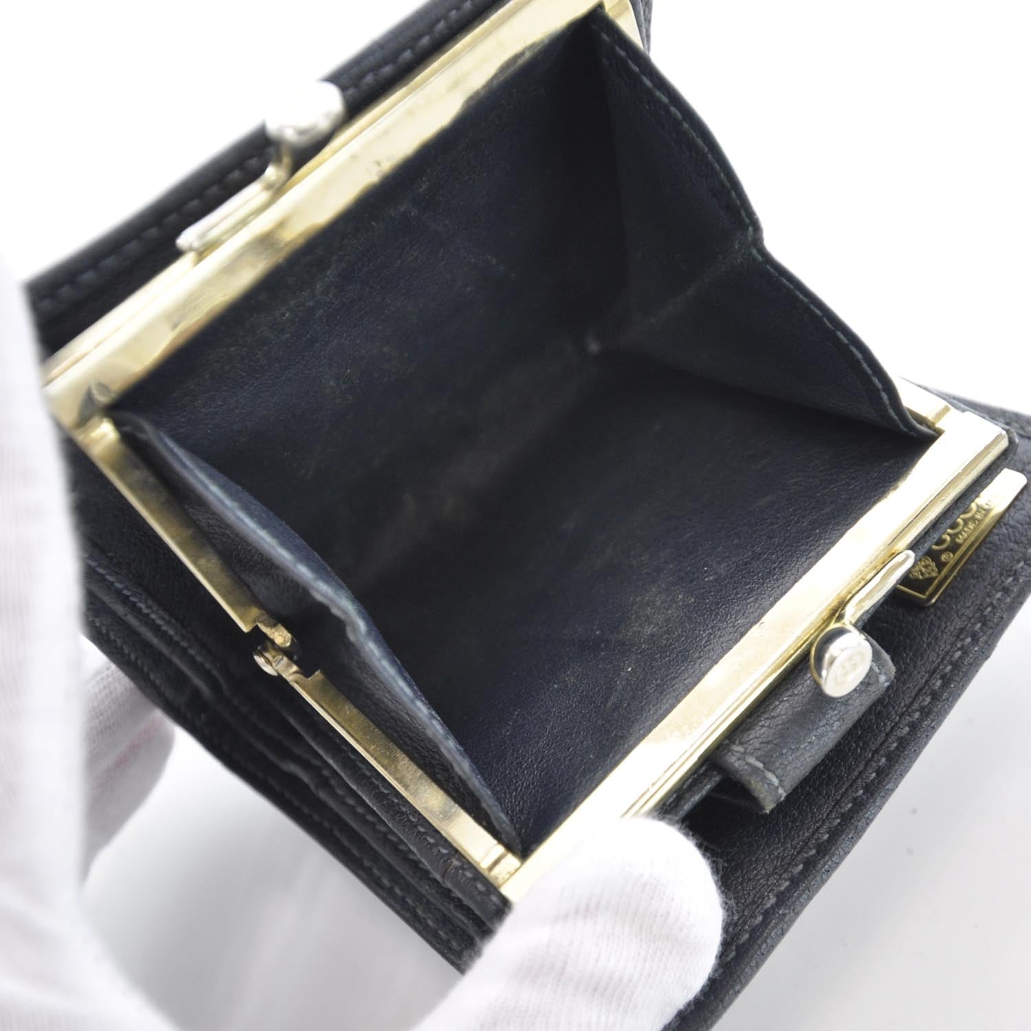 Gucci Monogram Web Compact Wallet Navy 7 of 8
