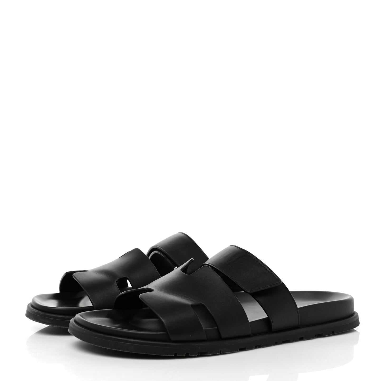Calfskin Mens Chypre Sandals 43 Black
