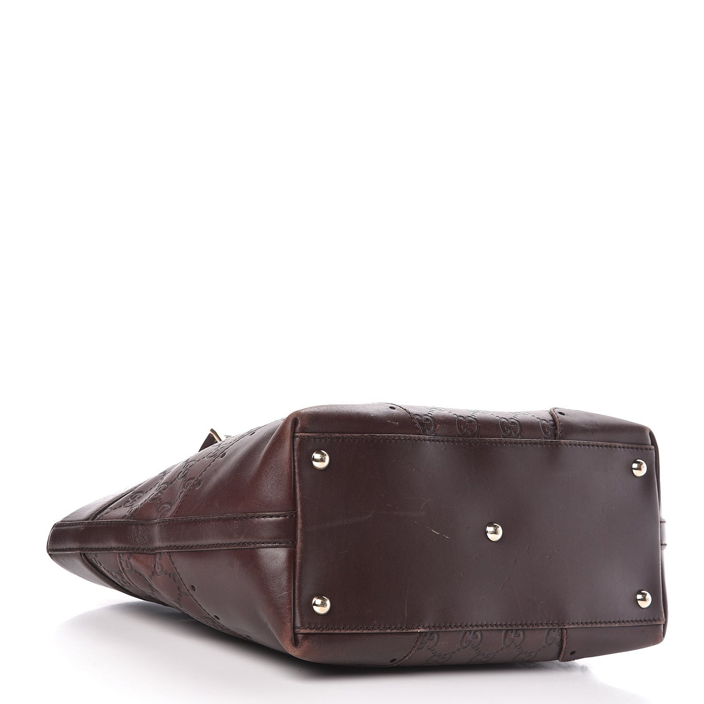 Guccissima Large Punch Tote Chocolate