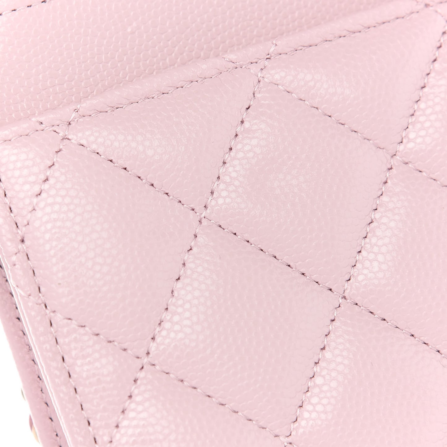 Caviar Quilted Coco Candy Wallet On Chain WOC Light Pink