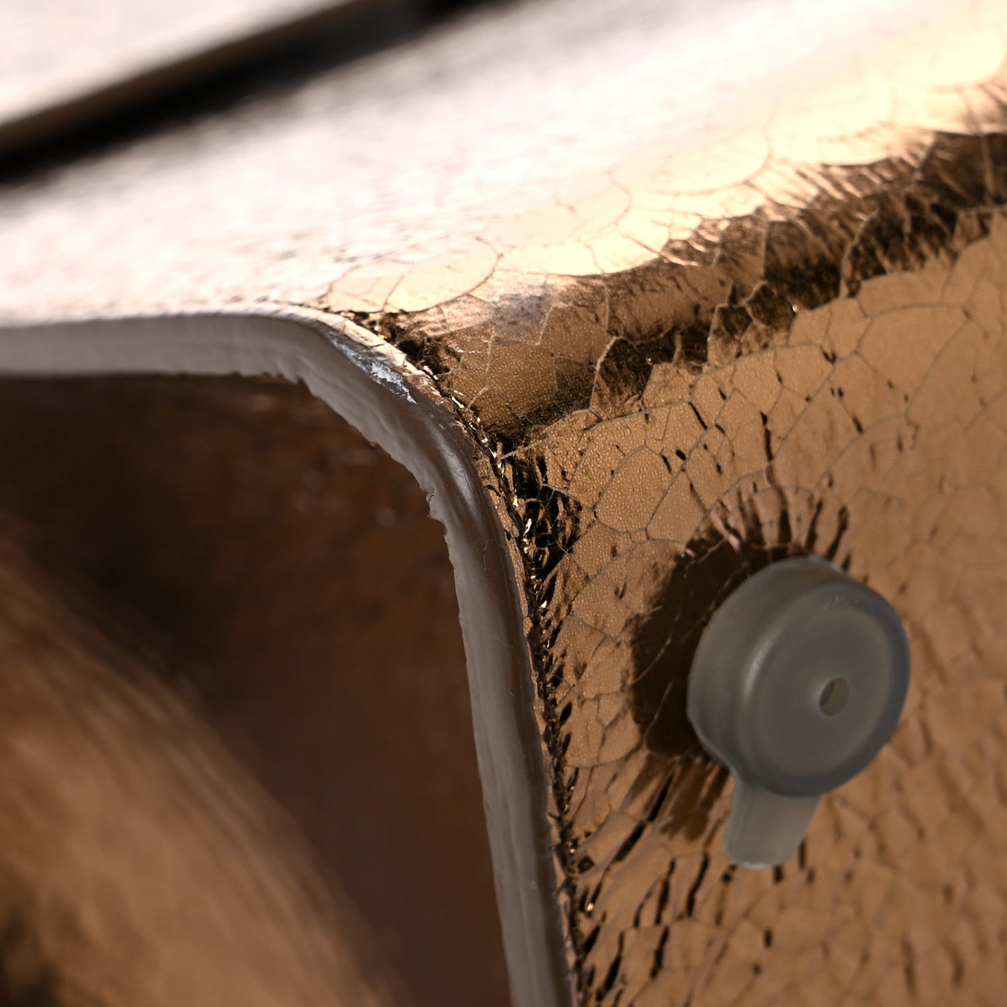 Metallic Calfskin Medium Diorever Flap Bronze