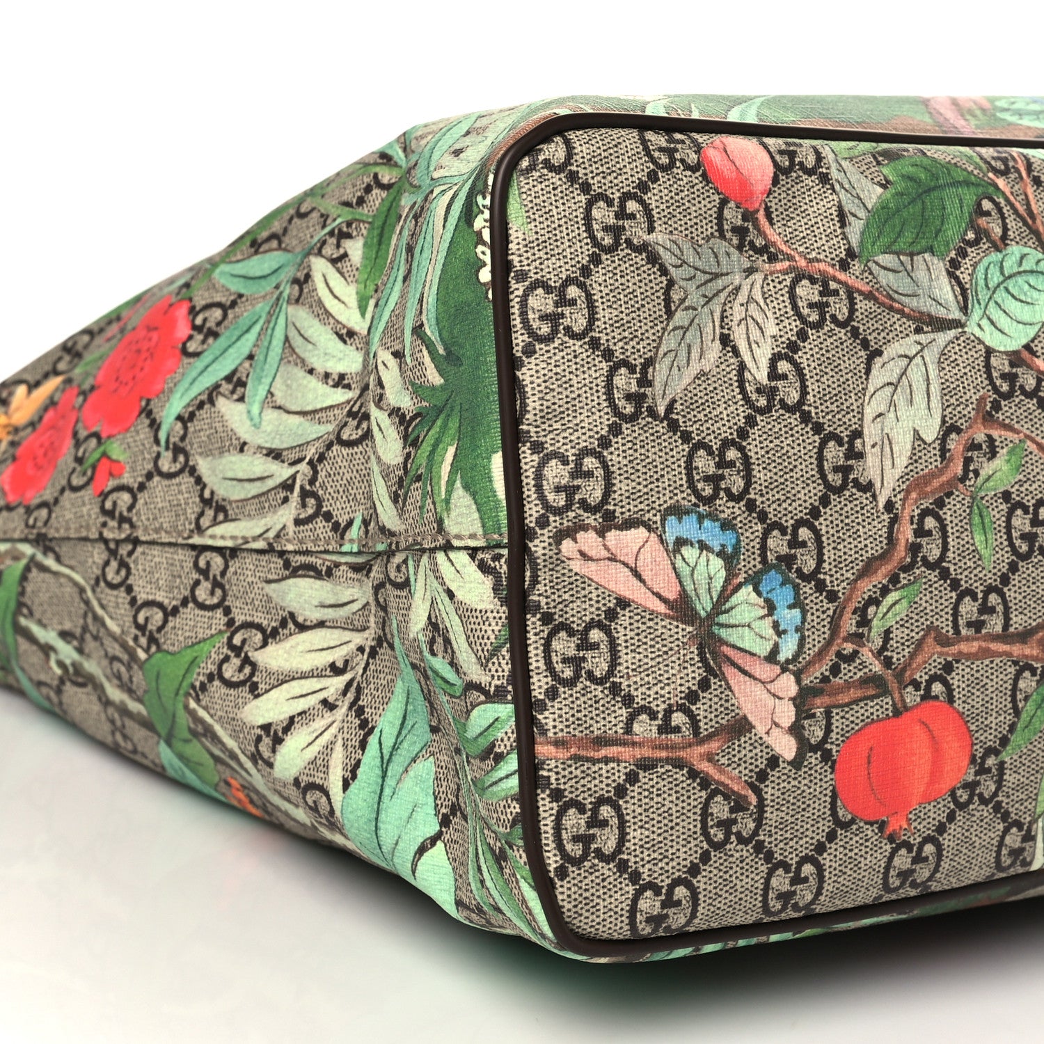 Gucci Soft GG Supreme Monogram Tian Medium Crossbody Tote Beige Multicolor New Acero 9 of 10
