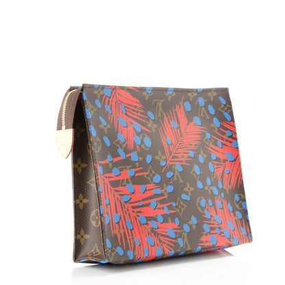 Louis Vuitton Monogram Jungle Dots Toiletry Pouch 26 Coquelicot Denim 3 of 6