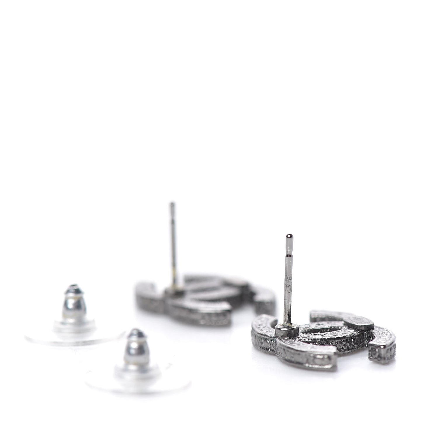 Crystal CC Earrings Silver