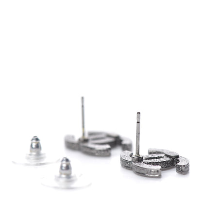 Chanel Crystal CC Earrings Silver 3 of 4