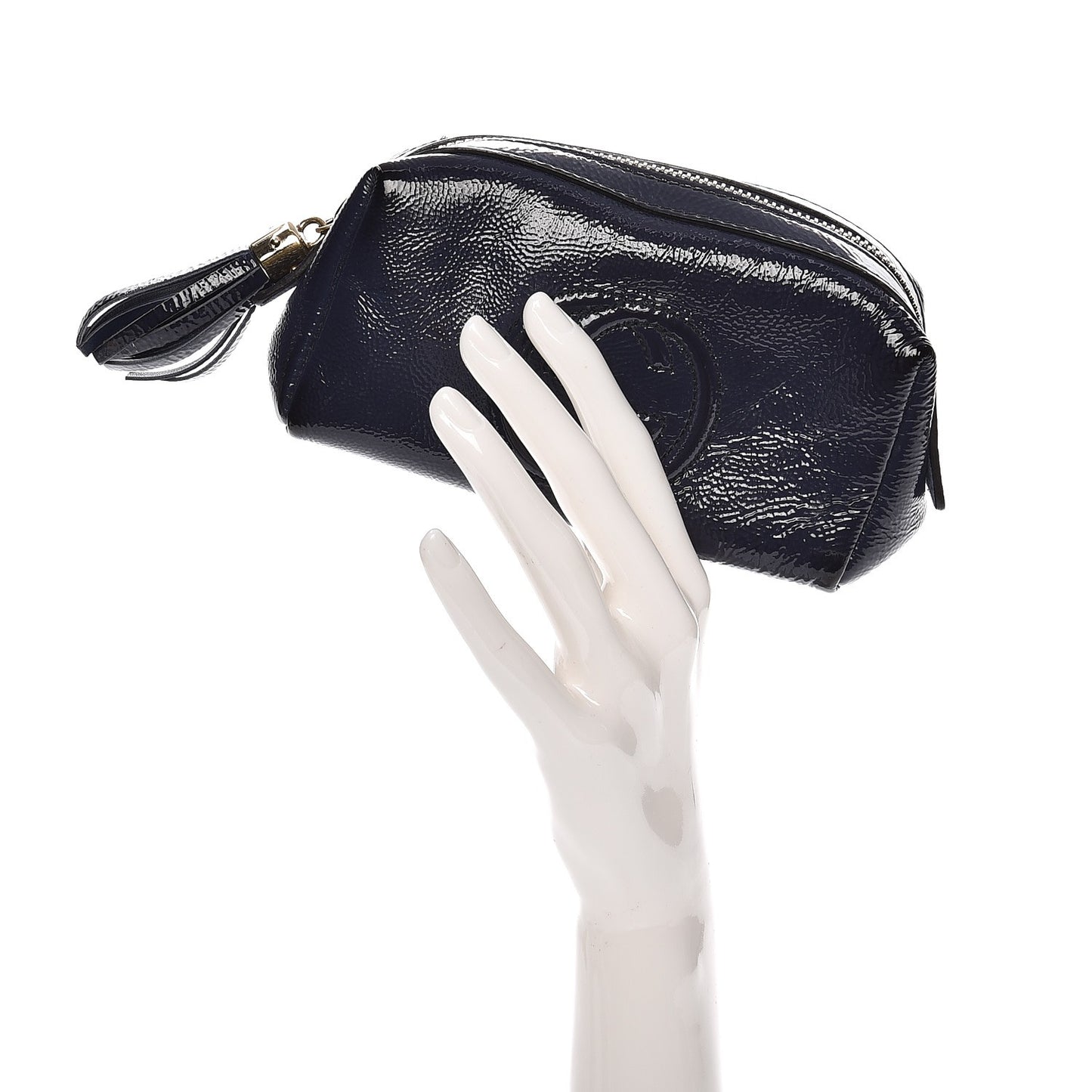 Patent Small Soho Cosmetic Case Uniform Blue