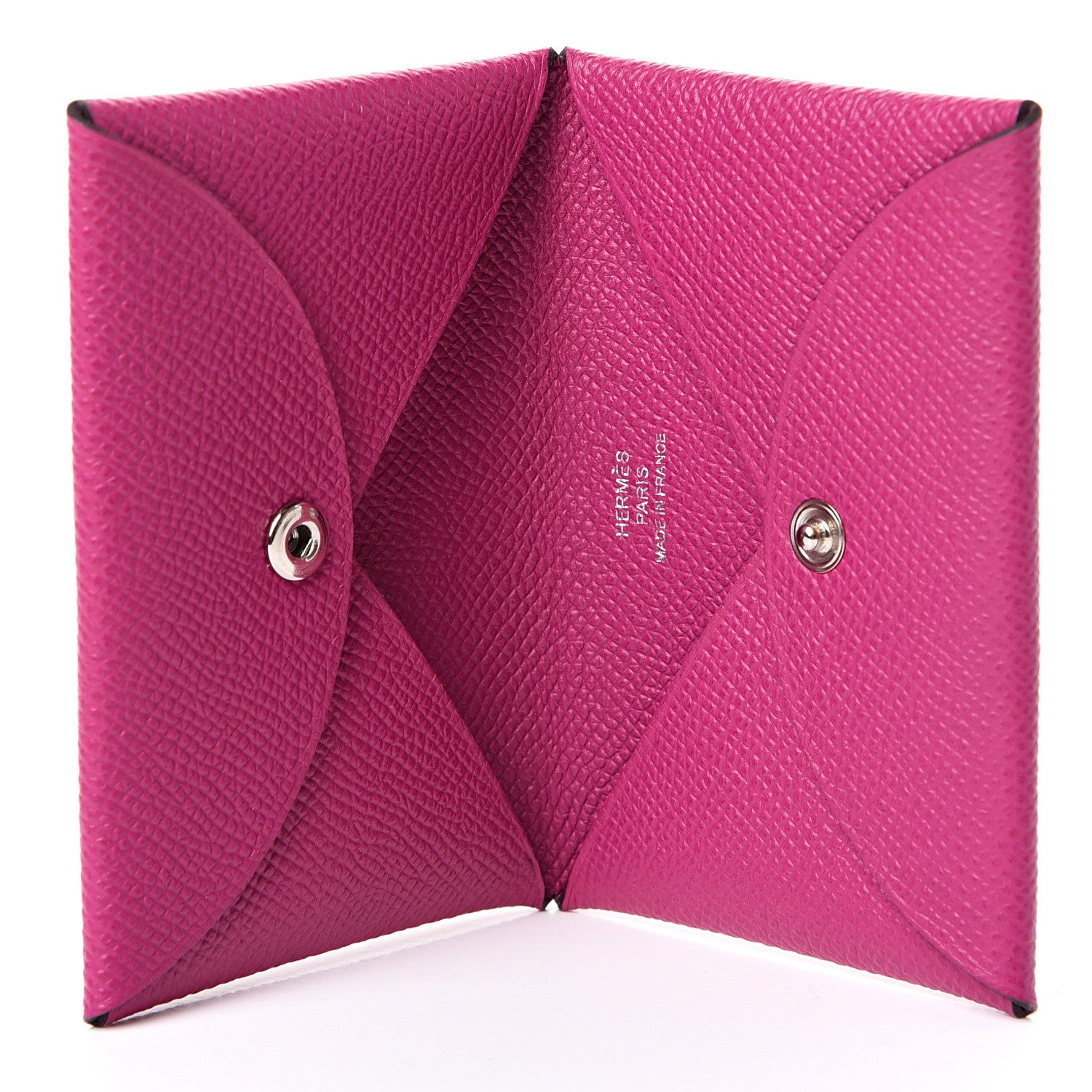 Hermes Epsom Calvi Card Case Rose Pourpre 3 of 5