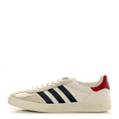Gucci X ADIDAS Suede Madeira Demetra Womens Gazelle Sneakers 7 Mystic White Off White Blue Agata 1 of 8