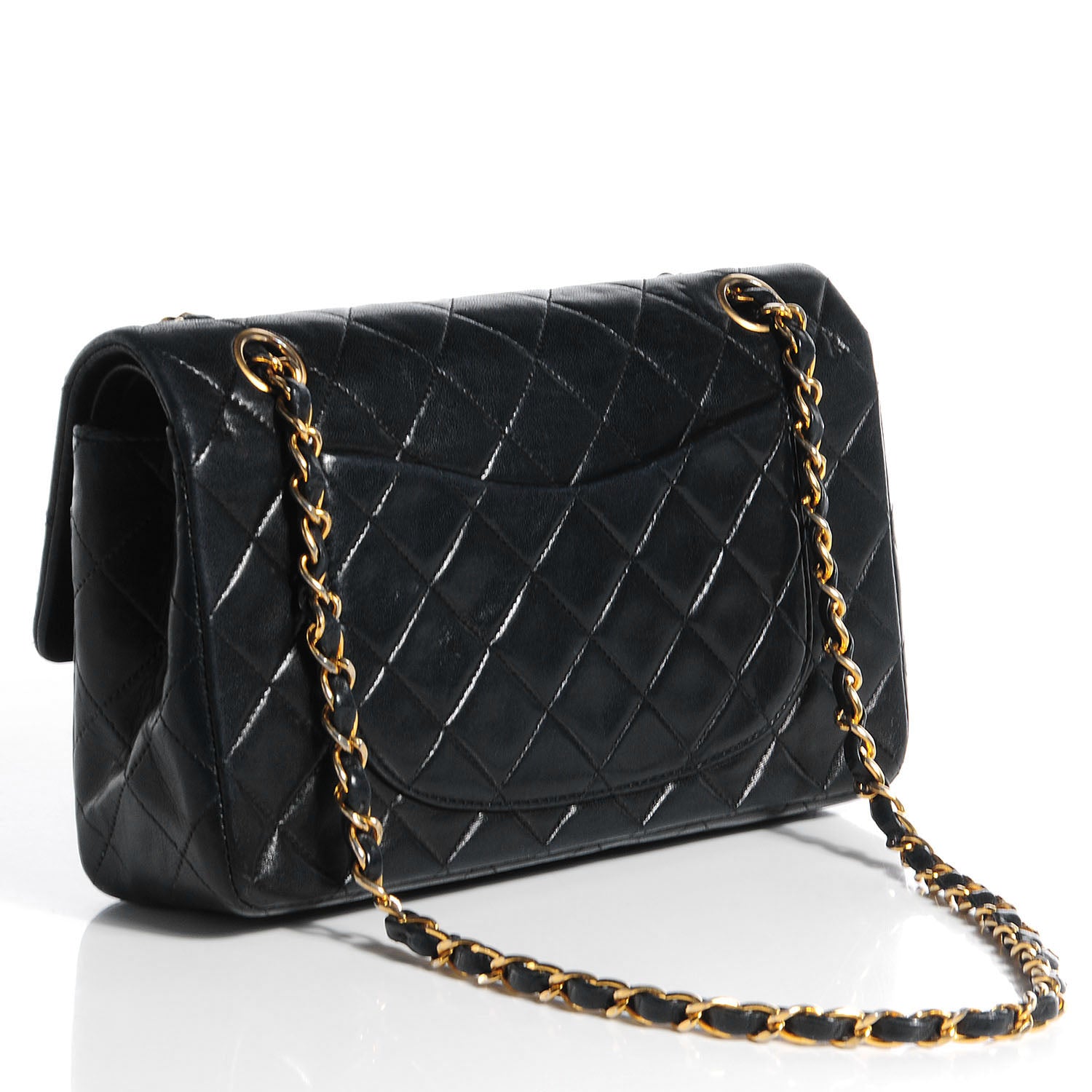 Chanel Lambskin Quilted Small Double Flap Black 3 of 9