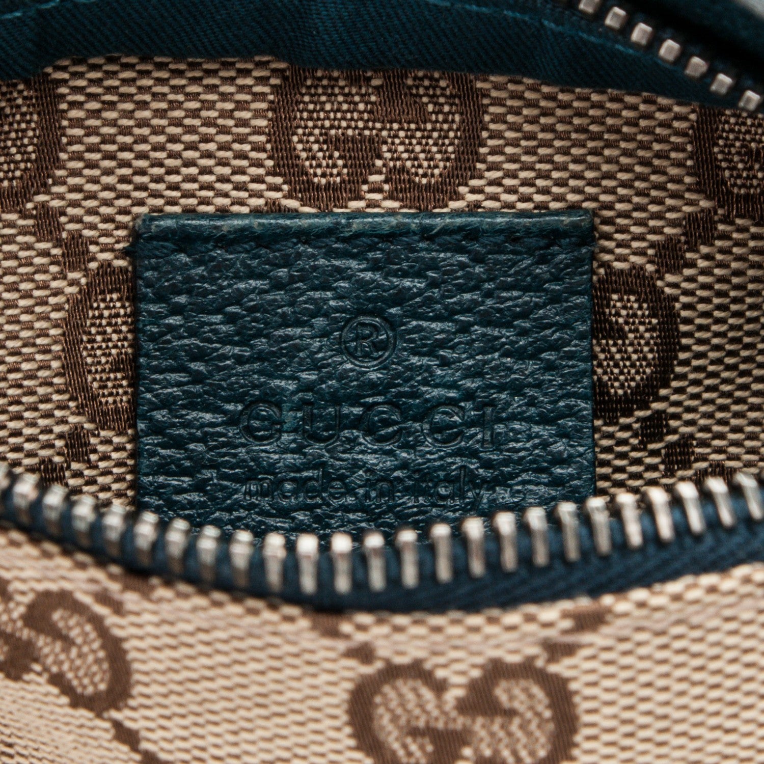 Gucci GG Monogram Web Double Pocket Belt Bag Turquoise 6 of 7