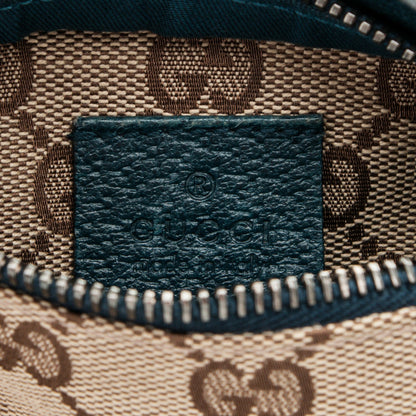 Gucci GG Monogram Web Double Pocket Belt Bag Turquoise 6 of 7
