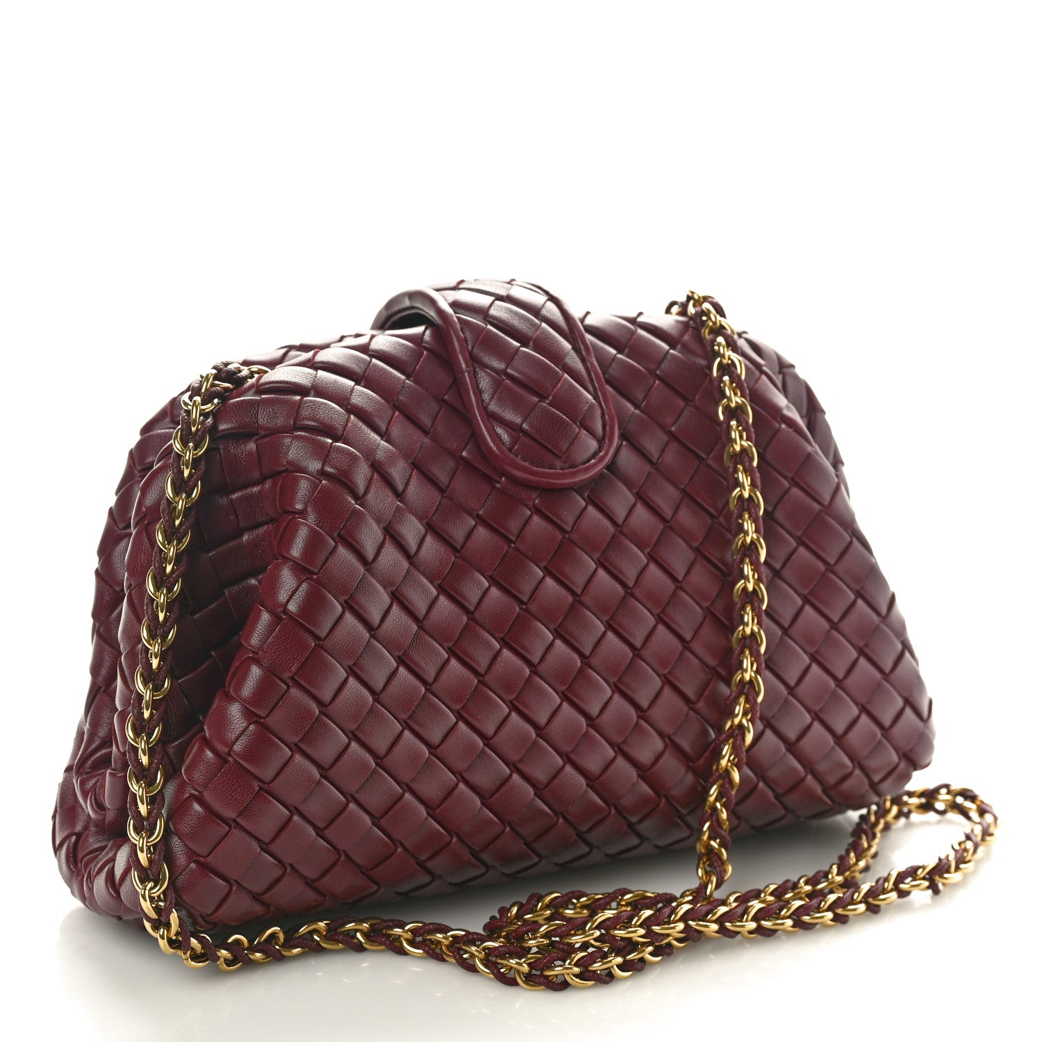 Bottega Veneta Nappa Intrecciato Teen The Lauren 1980 Clutch With Chain Barolo 3 of 10