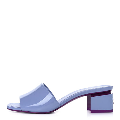 Chanel Patent Calfskin CC Mules 36 Light Purple Dark Purple 1 of 10