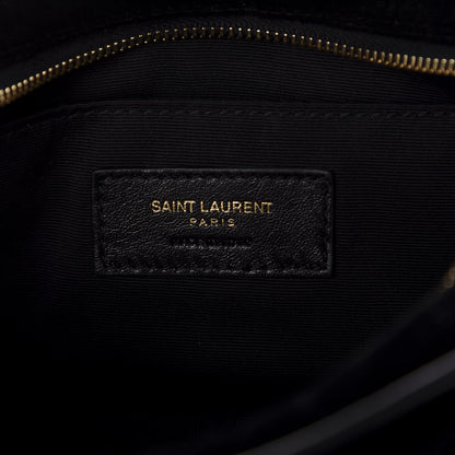 Saint Laurent Velour Matelasse Monogram Lou Belt Bag Black 8 of 10