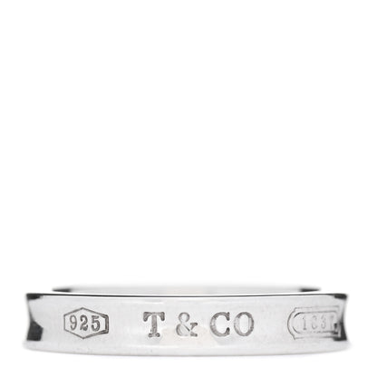 Tiffany Sterling Silver Narrow 1837 Band Ring 57 8 1 of 4