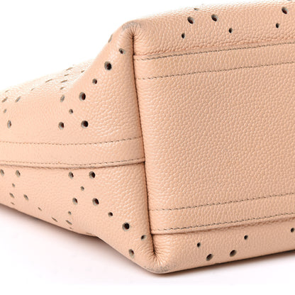 Chanel Perforated Grained Calfskin Small Shopping Tote Light Coral 15 of 29