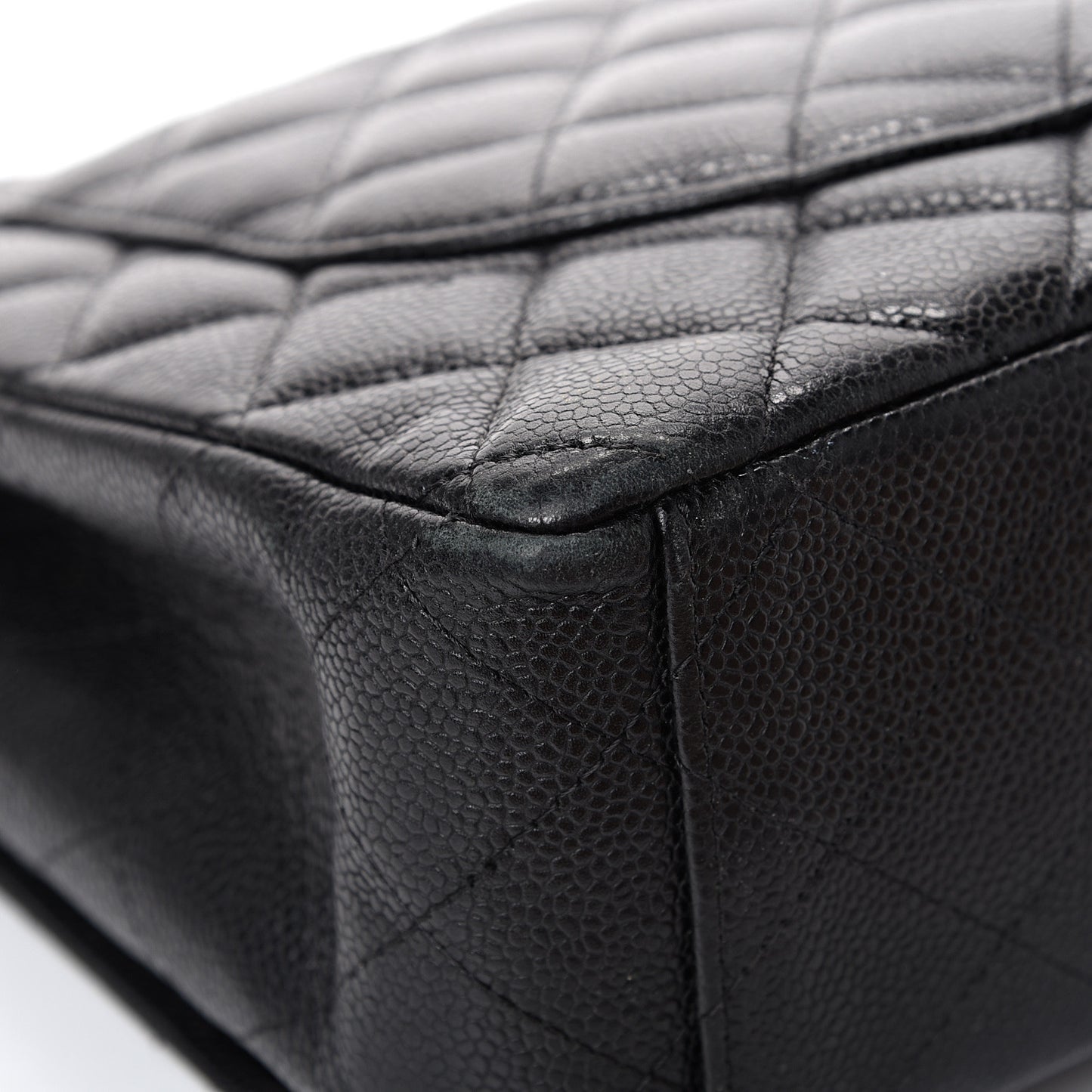 Caviar Quilted Maxi Double Flap Black