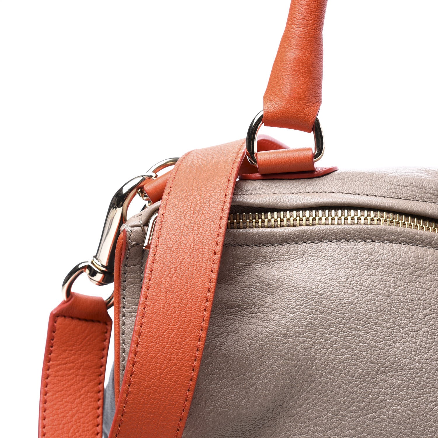 Givenchy Sugar Goatskin Medium Tri-Color Pandora Taupe Black Orange 11 of 11