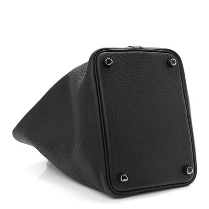 Hermes Taurillon Clemence Monochrome Picotin Lock 18 PM Black 4 of 10
