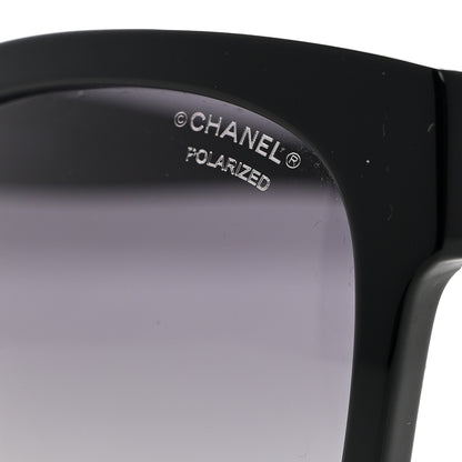 Chanel Acetate Polarized Square CC Sunglasses 5380 Black 7 of 8
