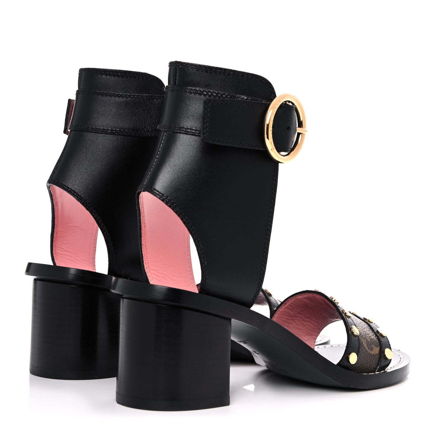 Calfskin Monogram Passenger Sandals 39 Black