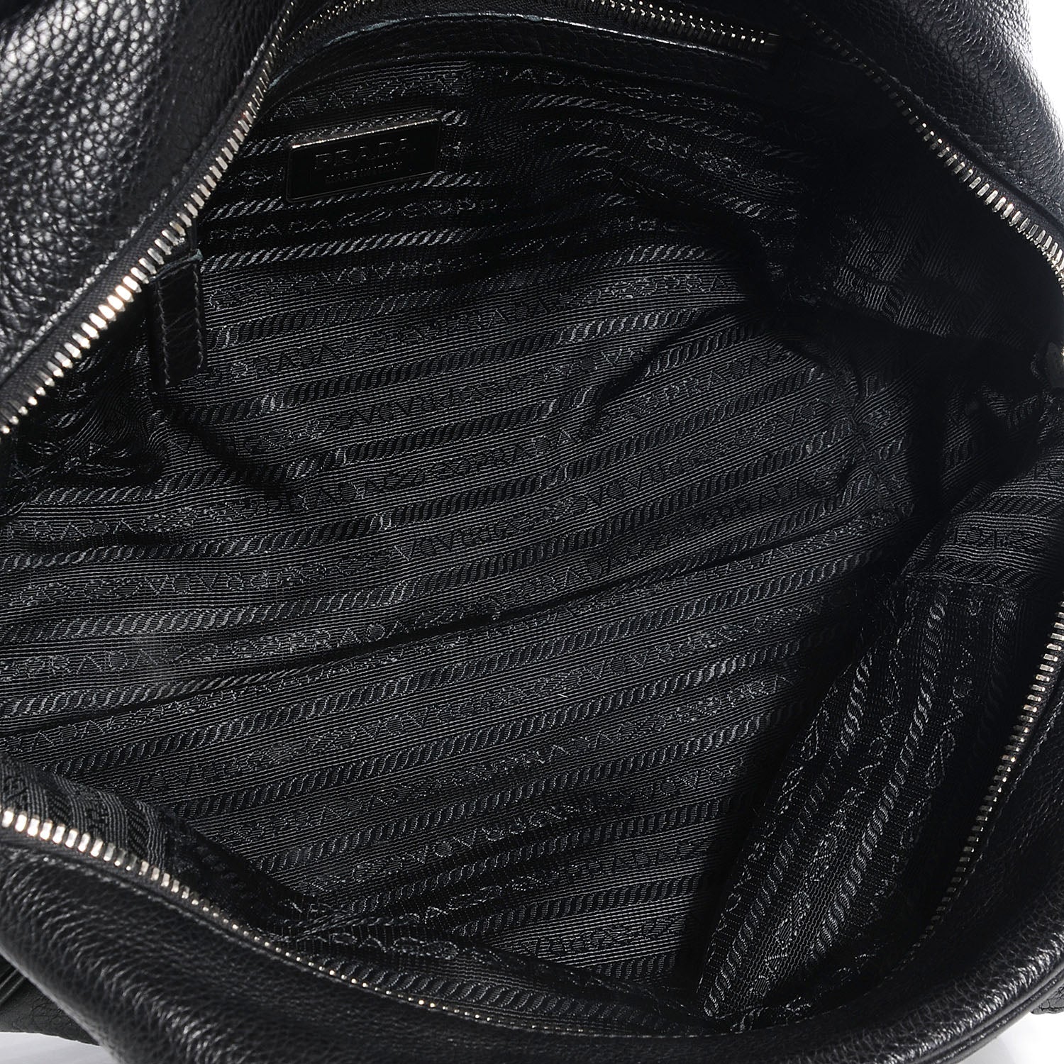 Prada Vitello Daino Print Medium Bauletto Nero Black 5 of 10