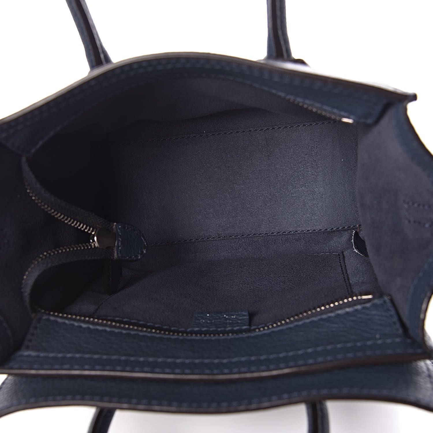 Celine Drummed Calfskin Nano Luggage Orage 5 of 9