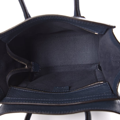 Celine Drummed Calfskin Nano Luggage Orage 5 of 9