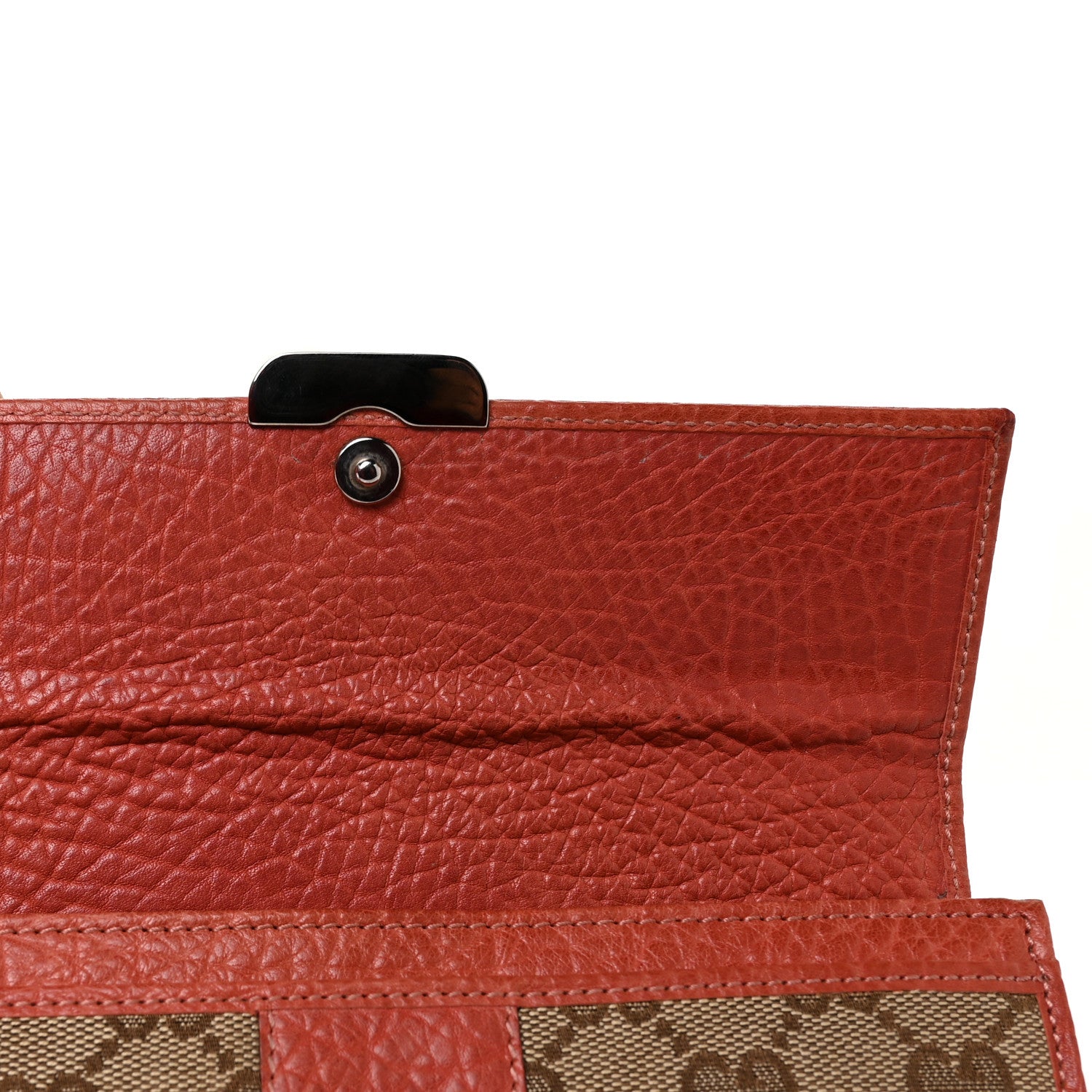Gucci Monogram Continental Flap Wallet Coral 9 of 10