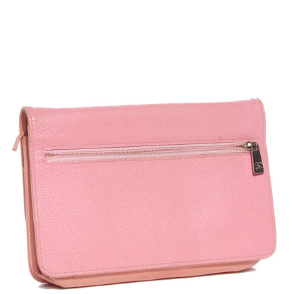 Chanel Caviar Timeless CC Wallet on Chain WOC Pink 3 of 8