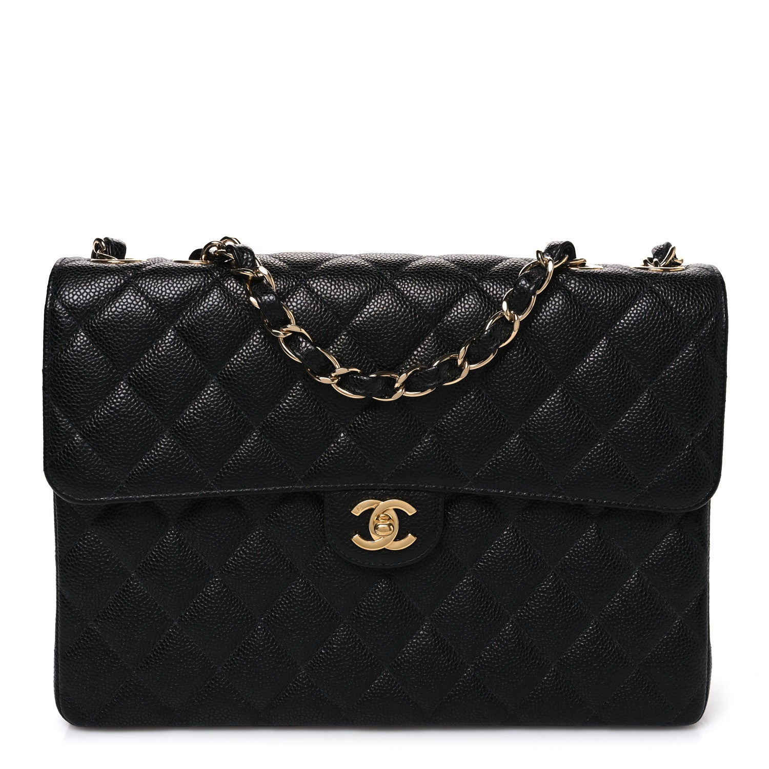 Chanel Caviar Jumbo Single Flap Black 1 of 10