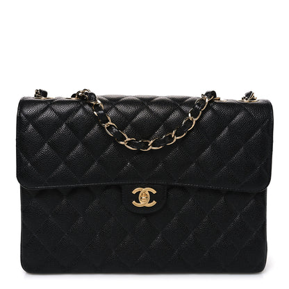 Chanel Caviar Jumbo Single Flap Black 1 of 10