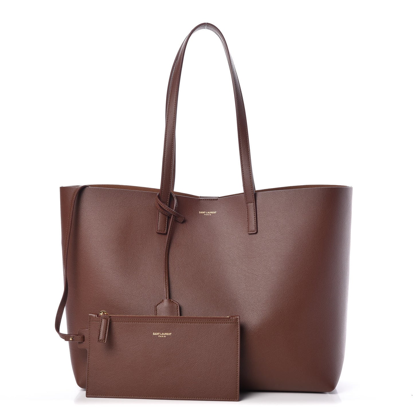 Calfskin Large Shopping Tote Old Brandy