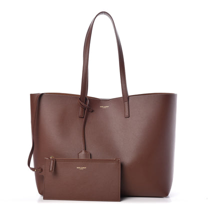 Saint Laurent Calfskin Large Shopping Tote Old Brandy 1 of 13