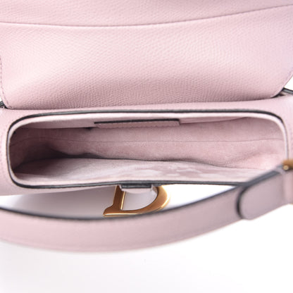 Christian Dior Grained Calfskin Mini Saddle Bag Light Pink 7 of 9