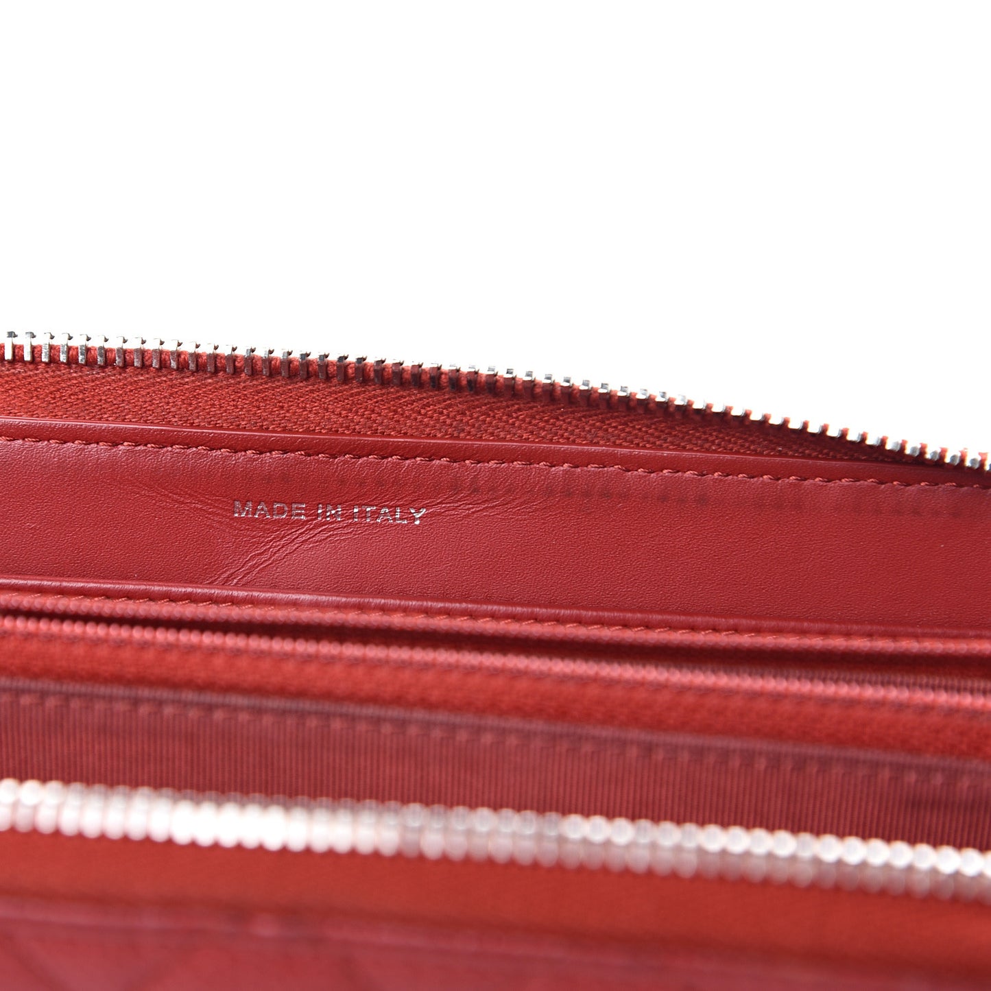 Caviar Quilted Large Gusset Zip Around Wallet Red
