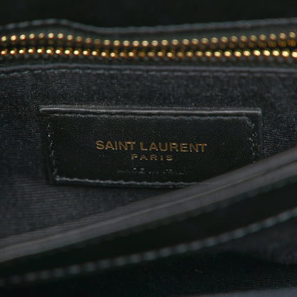 Saint Laurent Calfskin Y Quilted Monogram Toy Loulou Crossbody Bag Black 6 of 9