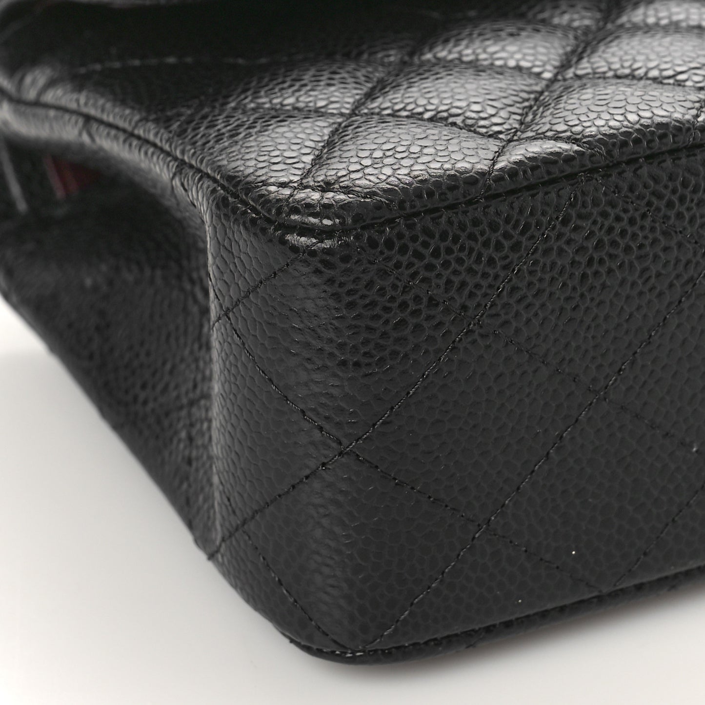 Caviar Quilted Small Double Flap Black