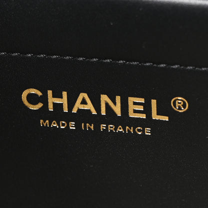 Chanel Calfskin Denim Quilted Urban Essentials Small Shopping Bag  Black Blue 6 of 10